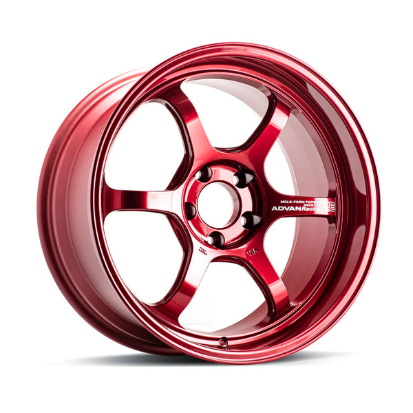 Advan R6 18x9.5 +45 5x100 Racing Candy Red Wheel