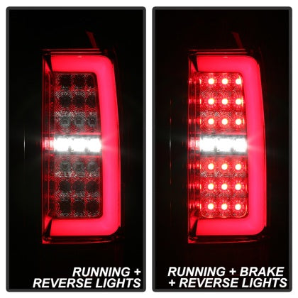 Spyder Chevy Colorado / GMC Canyon 2015 - 2019 Light Bar LED Tail Lights - Red Clear ALT-YD-CCO15-LED-RC