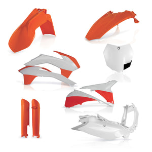 Acerbis 2013 - 2015 KTM SX/SX-F/XC/XC-F 125-450 Full Plastic Kit - Orange/White