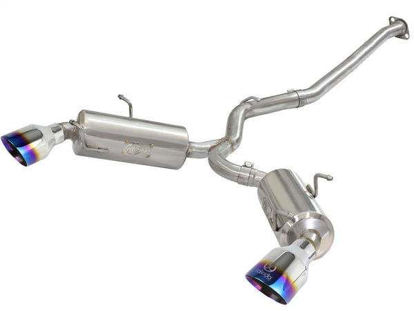 aFe Takeda Exhaust Catback 2013 - 2020 Scion FRS / Subaru BRZ / 2022 + GR86 / BRZ 304SS Blue Flame Dual Tips Exhaust