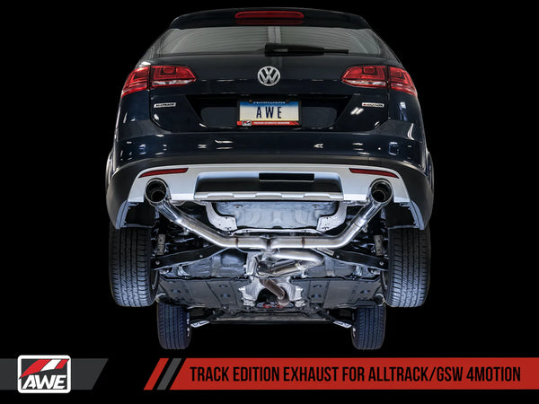 AWE Tuning VW  2017 - 2019 MK7 Golf Alltrack/Sportwagen 4Motion Touring Edition Exhaust - Diamond Black Tips