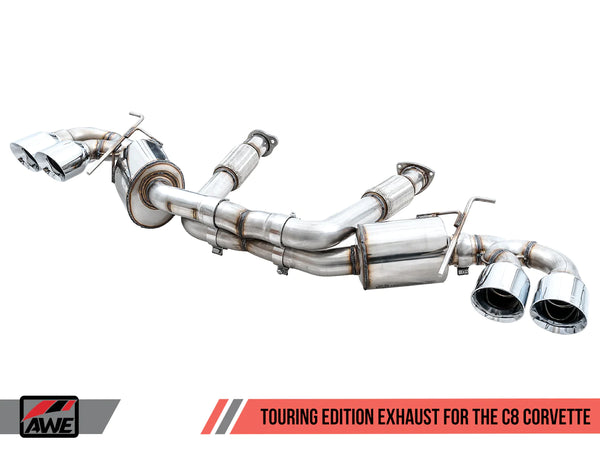 AWE Tuning 2020 + Chevrolet Corvette (C8) Touring Edition Exhaust Chrome Silver Tips