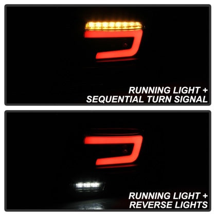 Spyder 2008 - 2011 Subaru Impreza WRX 4DR LED Tail Lights - Black ALT-YD-SI084D-LED-BK