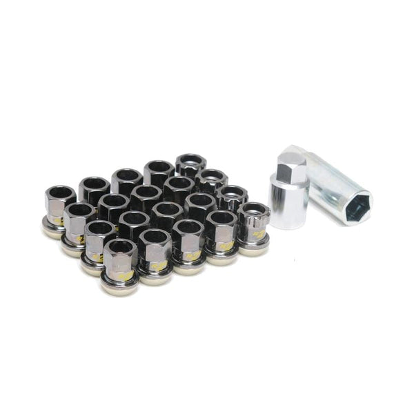 Project Kics 12X1.25 Black R26 Lug Nuts - 16+4