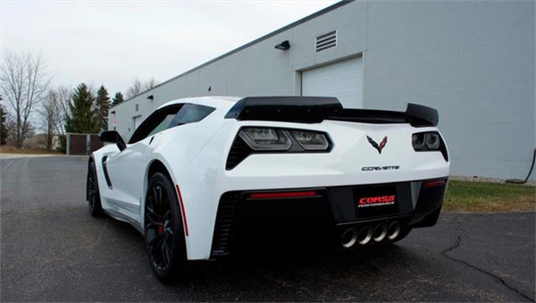 Corsa 2015 - 2019  Chevy Corvette C7 Z06 ZR1 (Grand Sport M/T Only) 3in Axle Back Xtreme Exhaust Pol Quad 4.5in Tip