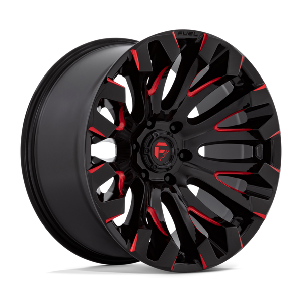 Fuel Offroad D829 QUAKE Gloss Black Milled Red Tint 20x10 -18 5x127mm 71.5mm