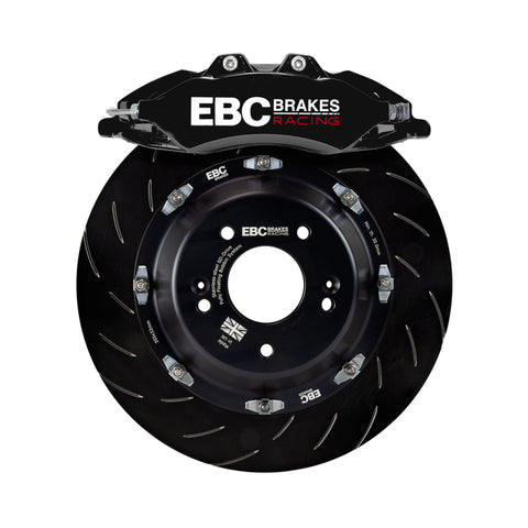 EBC Racing 2008 - 2021 Nissan 370Z / 2008 - 2014 G37 Black Apollo-6 Calipers 355mm Rotors Front Big Brake Kit