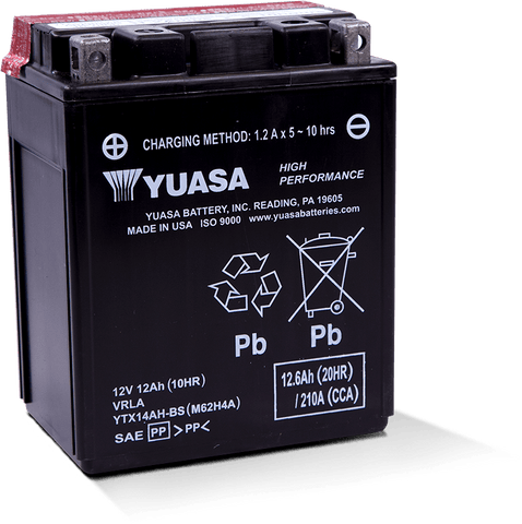 Yuasa YTX14AH-BS High Performance AGM 12 Volt Battery (Bottle Supplied)