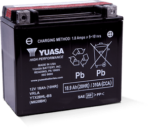 Yuasa YTX20HL-BS-PW High Performance AGM Battery (Bottle Supplied)