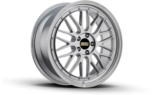 BBS LM 18x8 5x112 ET45 Diamond Silver Center / Diamond Cut Lip Wheel PFS/Clip Required