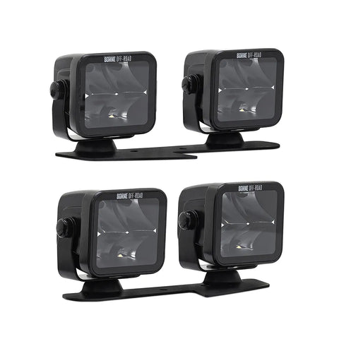 Borne Off-Road 2021+ Bronco Light Pods 4pc Ditch 3x3 Spot