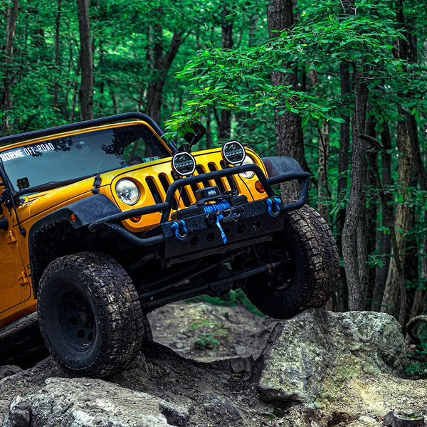 Borne Off-Road 10K Winch - Grey / Black Synthetic Rope