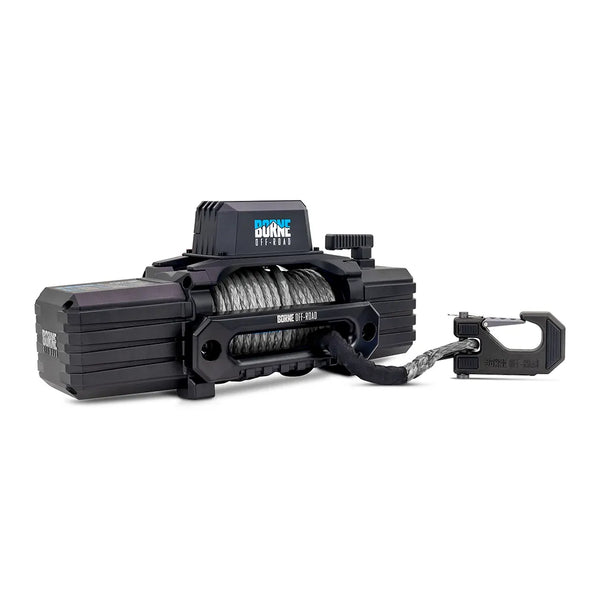 Borne Off-Road 10K Winch - Grey / Black Synthetic Rope