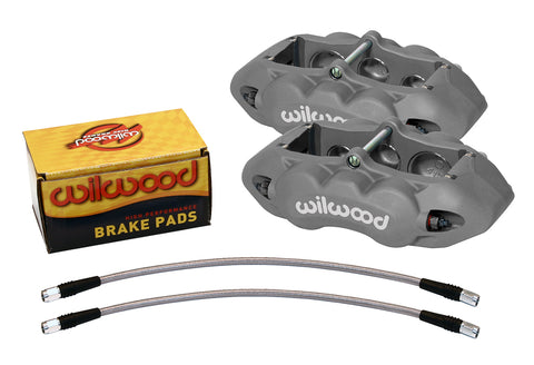 Wilwood D8-6 Front Caliper Kit Clear Corvette C2 / C3 65-82