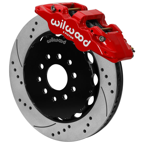 Wilwood AERO6 Front Big Brake Kit 14.00in Drilled Red Rotor - 1997 - 2013 Chevrolet Corvette C5/C6/Z06