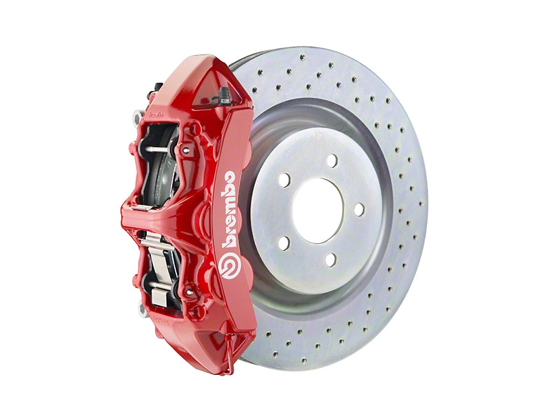 Brembo 2016 - 2024 Camaro LS/LT/SS Front GT BBK 6 Piston Cast 355x32 1pc Rotor Drilled-Red