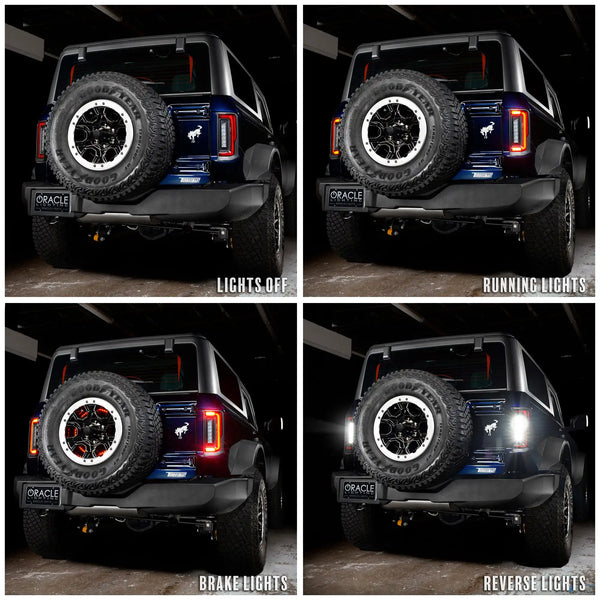 Oracle 2021 + Ford Bronco Flush Style Lensless LED Tail Lights - Tinted ( Stock LED Tail Lights )