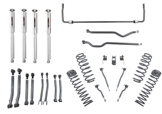 Belltech 2018 + Wrangler Rubicon JL 4dr 4in Lift Kit (Inc. Front and Rear Trail Performance Shocks)