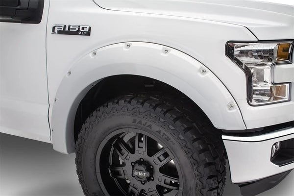 Bushwacker 2016 - 2017 Ford F-150 Styleside Pocket Style Flares 4pc 78.9/67.1/97.6in Bed - Oxford White