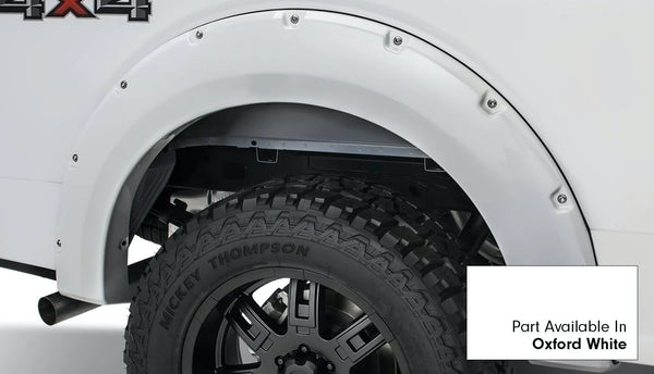 Bushwacker 2016 - 2017 Ford F-150 Styleside Pocket Style Flares 4pc 78.9/67.1/97.6in Bed - Oxford White