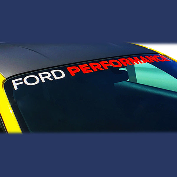 Ford Performance 2005 - 2023 Mustang Windshield Banner Ford Performance - White / Red