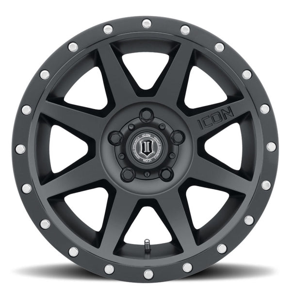 ICON Rebound 17x8.5 5x5.5 (5x139.7) 0mm Offset 4.75in BS Satin Black Wheel