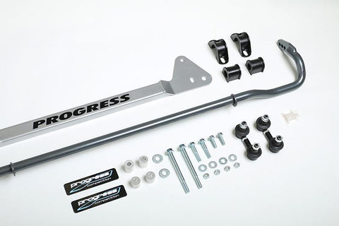 Progress Tech 1994 - 2001 Acura Integra Rear Sway Bar (22mm - Adjustable) Incl Bar Brace and Adj End Links