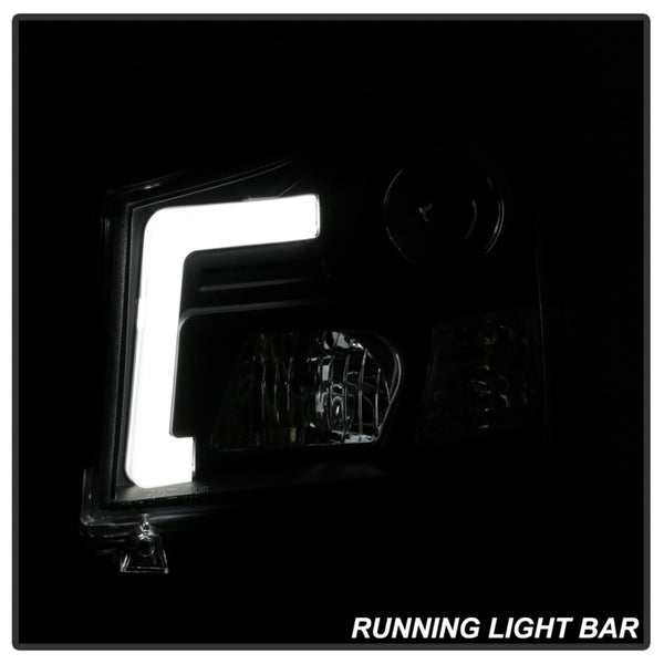 Spyder 2004 - 2015 Nissan Titan / 2004 - 2007 Nissan Armada V2 Projector Headlights - Black PRO-YD-NTI04-DRL-BK