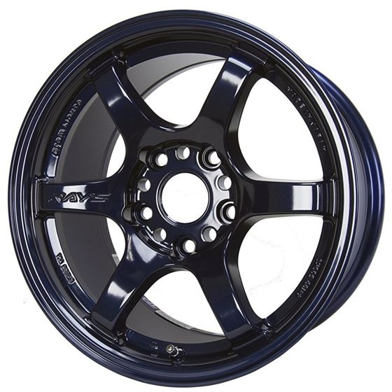 Gram Lights 57DR 18x9.5 +12 5x114.3 Dark Blue Chrome Wheel