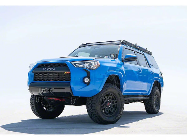 Cali Raised 2010 - 2024 Toyota 4Runner Trail Edition Bolt On Rock Sliders - Kick Out / Powder Coat