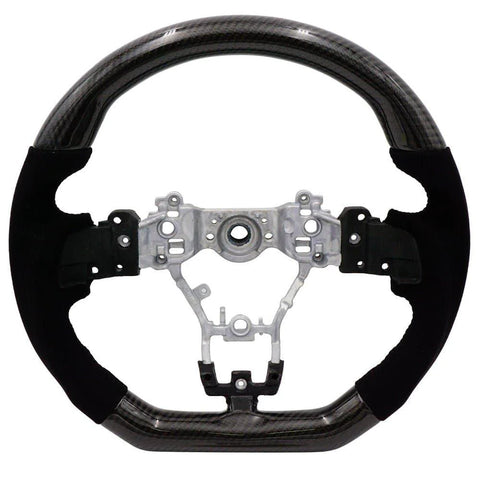 BLOX Racing 2015 - 2021 Subaru WRX STi Carbon/Alcantara Steering Wheel Black Stitching