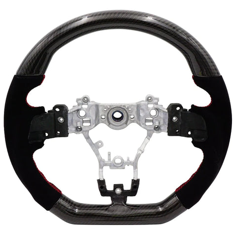 BLOX Racing 2015 - 2021 Subaru Carbon/Alcantara Steering Wheel Red / Black Stitching