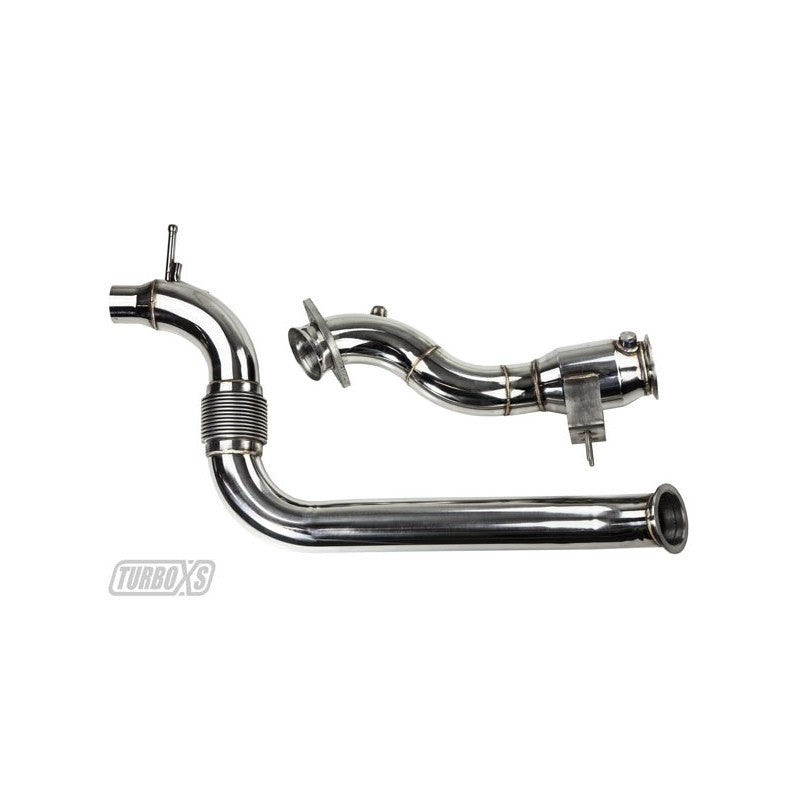 TurboXS Downpipe w/ High Flow Catalytic Converter; 2015 - 2023 Ford Mustang Ecoboost