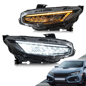 VLAND LED Headlights For Honda Civic 2016-2021 Sedan / Hatchback / Coupe Front Lights ( 10th Gen )