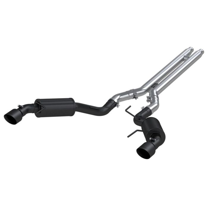 MBRP 2024 + Ford Mustang GT S650, 5.0L 3in Cat-Back Dual Split Rear, Black-Coated (Street)