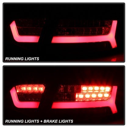 Spyder 2009 - 2011 Audi A6 LED Tail Lights - Red Clear (ALT-YD-AA609-LED-RC)