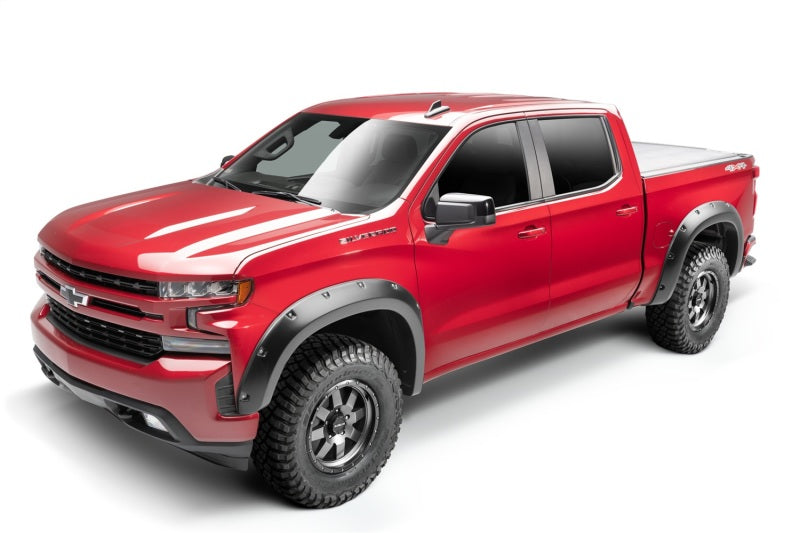 Bushwacker 2019 + Chevrolet Silverado 1500 (Excl. ZR2) Pocket Style Fender Flares 4pc - Smooth Black