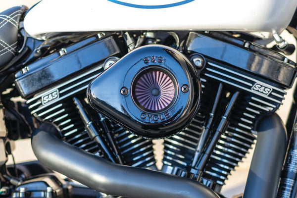 S&S Cycle Harley Davidson 2008 - 2016 Touring/ 2016 - 2017 Softail Models Stealth Air Stinger Kit w/ Gloss Black Teardrop