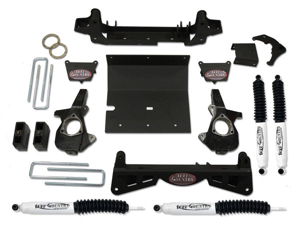Tuff Country 2001 - 2010 Chevy Silverado 2500HD 4x4 4in Lift Kit (w/3pc Sub Frame SX8000 Shocks)