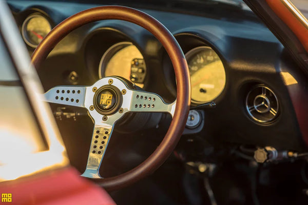 Momo Super Grand Prix Steering Wheel 350 mm - Mahogany Wood/Polished Spokes