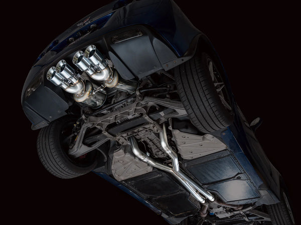 AWE Touring Edition Axleback Exhaust for C6 Chevrolet Corvette Z06/ZR1 - Chrome Silver Tips