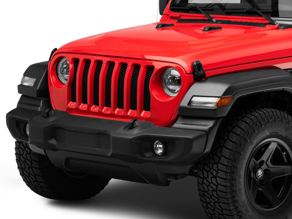 Raxiom 2018 + Jeep Wrangler JL/JT Axial Series LED Headlights- Black Housing (Clear Lens)