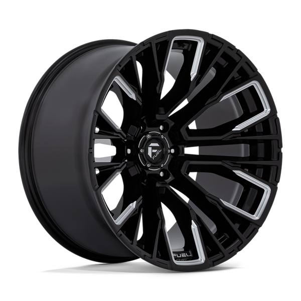 Fuel Offroad D849 REBAR Gloss Black Milled 22x12 -44 6x135mm 87.1mm