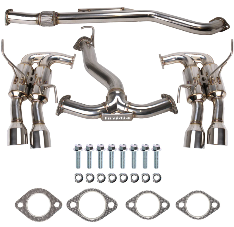 Invidia Gemini R400 Stainless Steel Quad tip Cat-back Exhaust - Subaru WRX VB 2022+