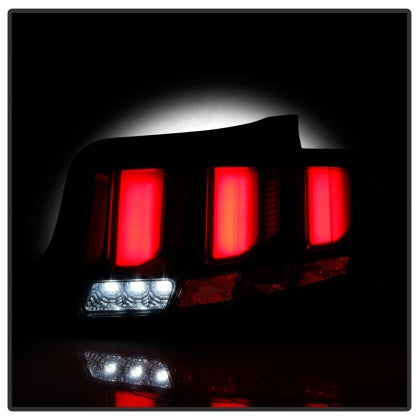 Spyder 2010 - 2012 Ford Mustang Light Bar Seq Turn Signal LED Tail Lights - Smoke ALT-YD-FM10-LED-SM