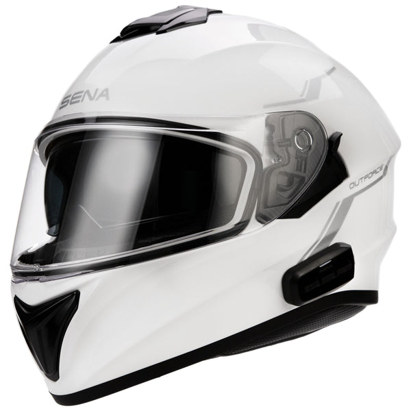 Sena Technologies Outforce Bluetooth Helmet ( Matte Black / Glossy White )