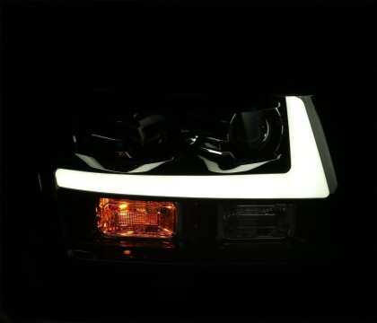 Alpharex 2007 - 2014 Chevrolet Tahoe/Suburban/07-13 Avalanche LUXX-Series LED Projector Headlights Black