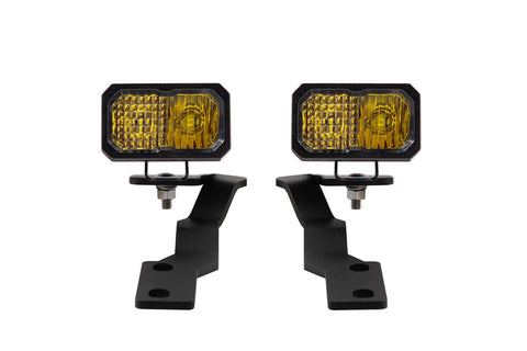 Diode Dynamics 2016 - 2023 Toyota Tacoma Stage Series 2in LED Ditch Light Kit SSC2 Sport - Yellow Pro Combo