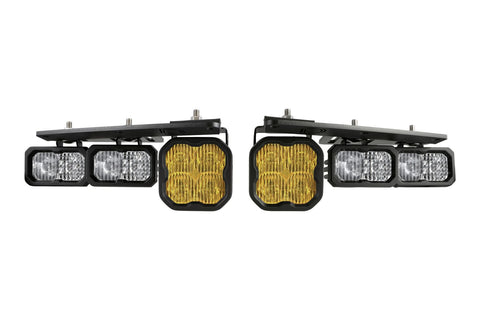Diode Dynamics 2021 + Ford Bronco Stage Series Fog Pocket Kit - Yellow Pro