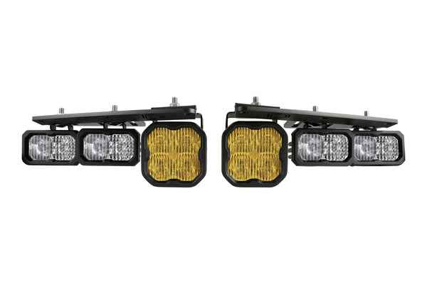 Diode Dynamics 2021 + Ford Bronco Stage Series Fog Pocket Kit - Yellow Max